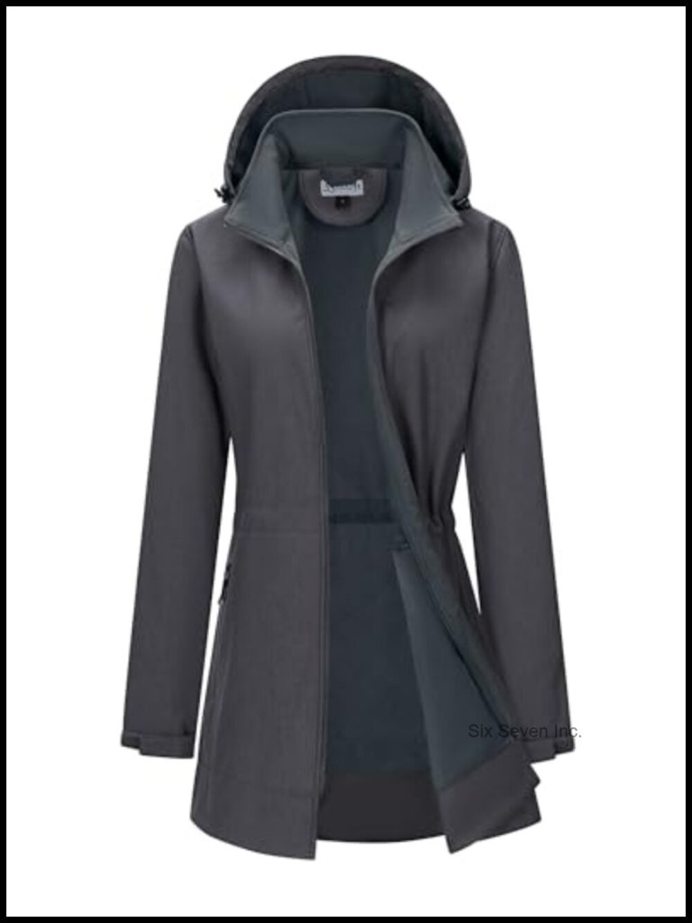 Women's Waterproof Softshell Jacket Fleece Lined Hooded Raincoat